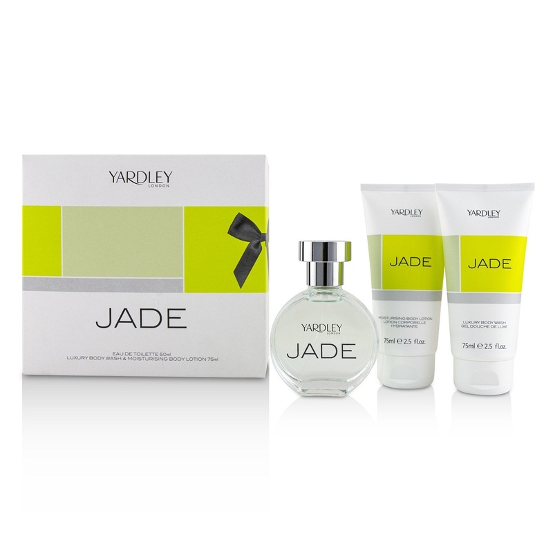 Yardley London Jade Coffret: Eau De Toilette Spray 50ml/1.7oz + Luxury Body Wash 75ml/2.5oz + Moisturising Body Lotion 75ml/2.5oz  3pcs