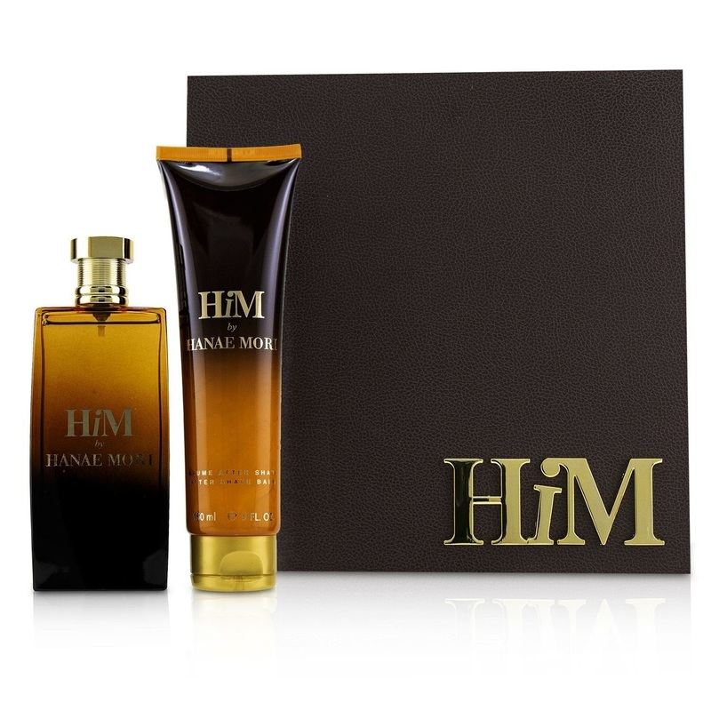 Hanae Mori Him Coffret: Eau De Toilette Spray 100ml/3.4oz + After Shave Balm 150ml/5oz  2pcs