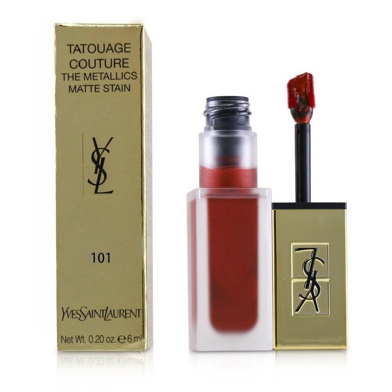Yves Saint Laurent Tatouage Couture The Metallics - # 101 Chrome Red Clash  6ml/0.2oz