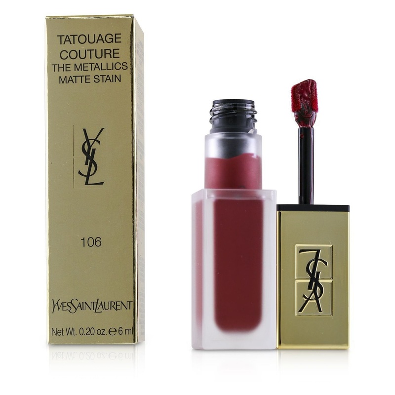 Yves Saint Laurent Tatouage Couture The Metallics - # 106 Gilded Fuchsia Rivals  6ml/0.2oz