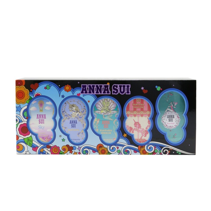 Anna Sui Miniature Coffret: Secret Wish 5ml + Sky 5ml +Fantasia 5ml  + Fantasia Mermaid 5ml + Fantasia Forever 5ml  5x5ml/0.17oz