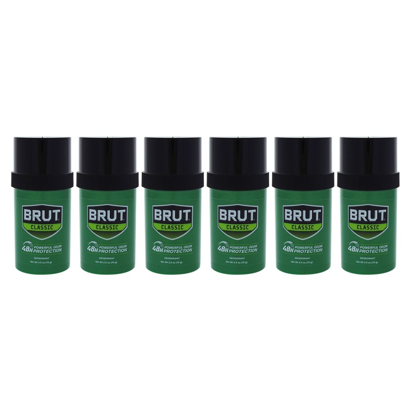Faberge Brut by Faberge Co. for Men - 2.5 oz Deodorant Stick - Pack of 6