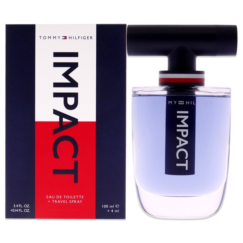 Tommy Hilfiger Impact by Tommy Hilfiger for Men - 2 Pc Gift Set 3.4oz EDT Spray, 4ml (Mini) Travel Spray