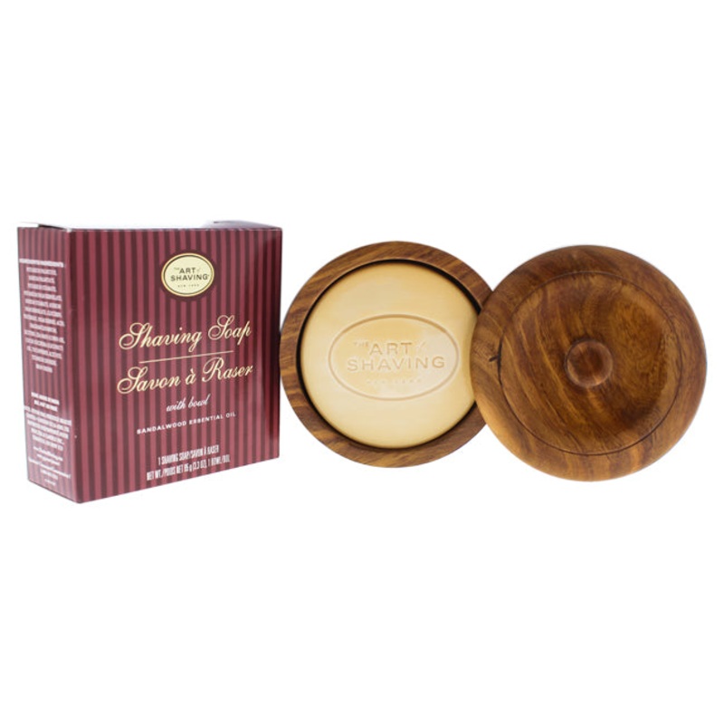 The Art of Shaving Shaving Soap with Wooden Bowl - Sandalwood by The Art of Shaving for Men - 3.3 oz Shaving Soap