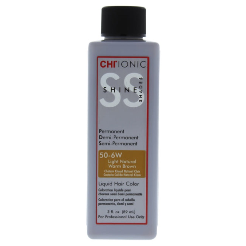 CHI Ionic Shine Shades Liquid Hair Color - 50-6W Light Natural Warm Brown by CHI for Unisex - 3 oz Hair Color