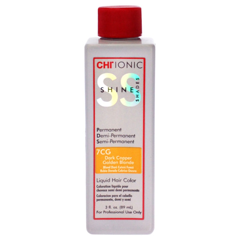 CHI Ionic Shine Shades Liquid Hair Color - 7CG Dark Copper Golden Blonde by CHI for Unisex - 3 oz Hair Color
