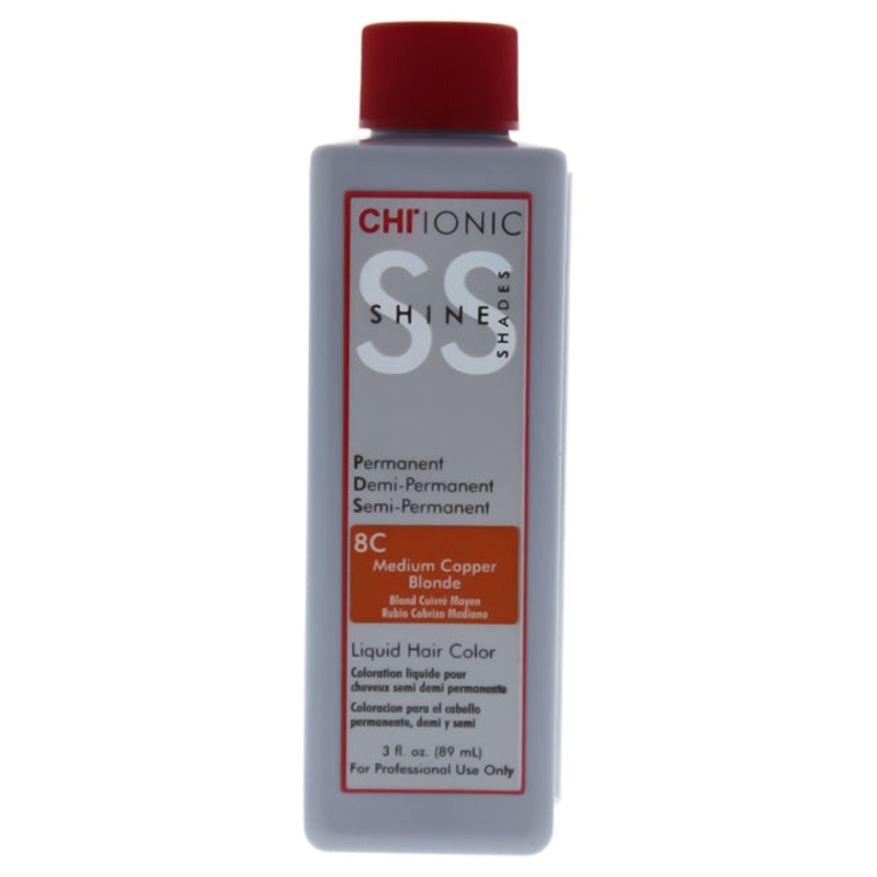 CHI Ionic Shine Shades Liquid Hair Color - 8C Medium Copper Blonde by CHI for Unisex - 3 oz Hair Color