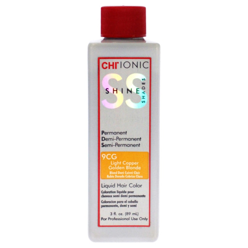 CHI Ionic Shine Shades Liquid Hair Color - 9CG Light Copper Golden Blonde by CHI for Unisex - 3 oz Hair Color