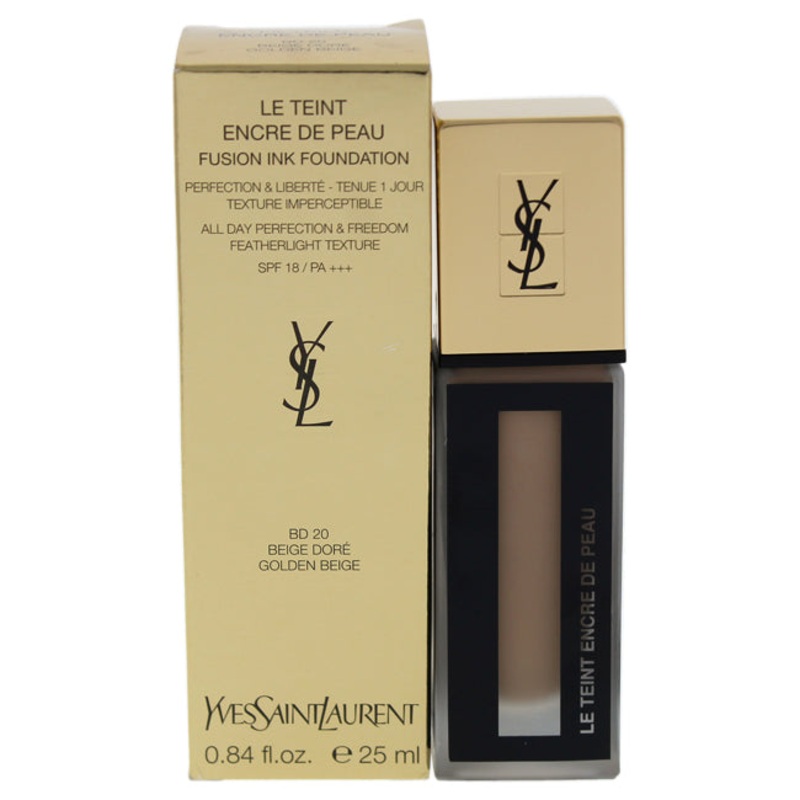 Yves Saint Laurent Fusion Ink Foundation SPF 18 - BD20 Golden Beige by Yves Saint Laurent for Women - 0.84 oz Foundation