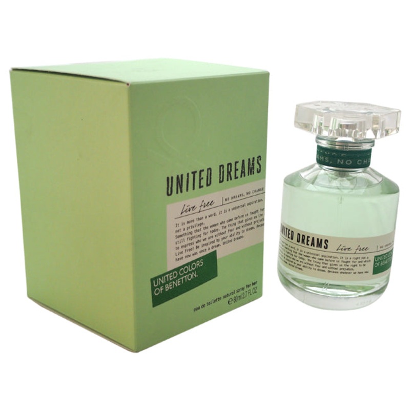United Colors of Benetton United Dreams Live Free by United Colors of Benetton for Women - 2.7 oz EDT Spray