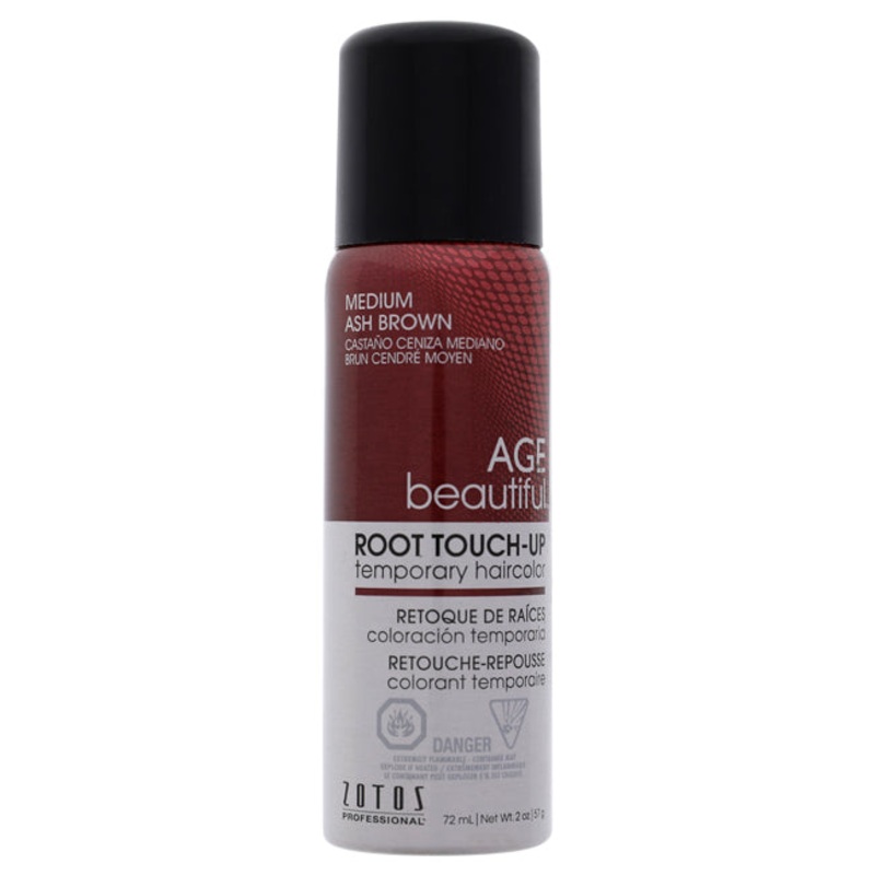 AGEbeautiful Root Touch Up Temporary Haircolor Spray - Medium Aish Brown by AGEbeautiful for Unisex - 2 oz Hair Color