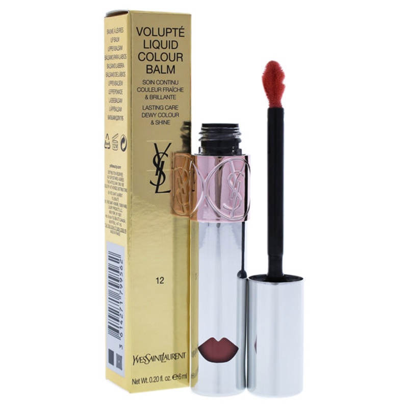 Yves Saint Laurent Volupte Liquid Colour Balm - 12 Chase Me Nude by Yves Saint Laurent for Women - 0.2 oz Lip Gloss