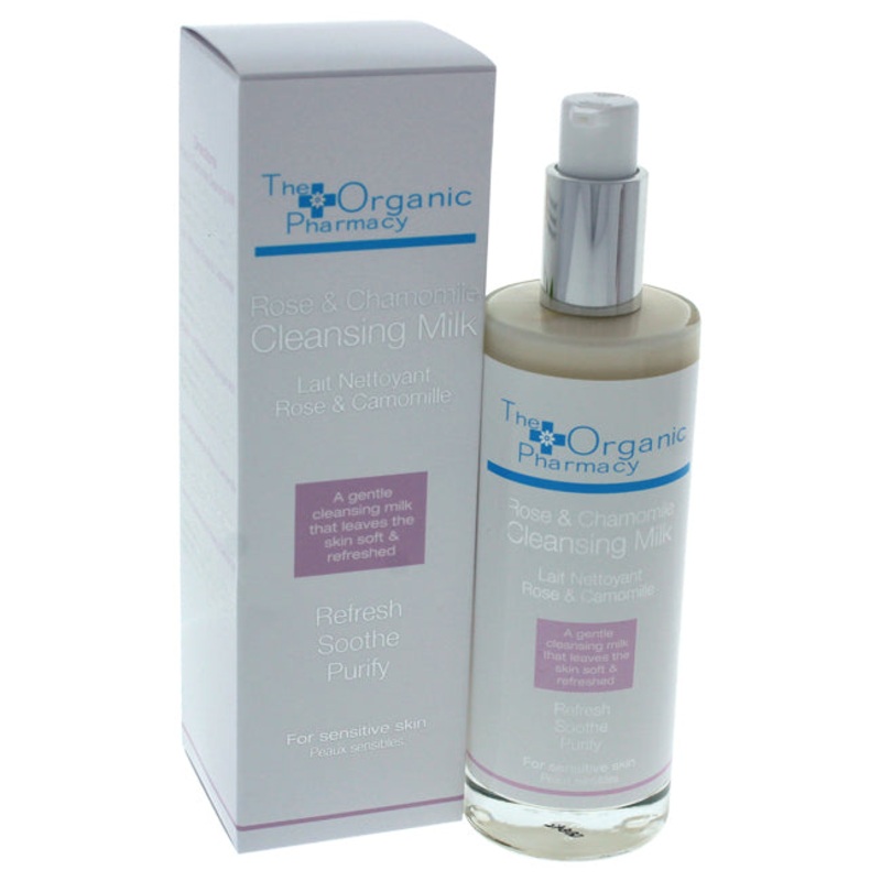 The Organic Pharmacy Rose & Chamomile Cleansing Milk - All Skin Types by The Organic Pharmacy for Unisex - 3.4 oz Cleansing Milk