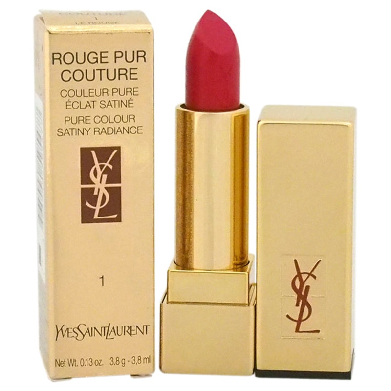 Yves Saint Laurent Rouge Pur Couture Pure Colour Satiny Radiance Lipstick - 1 Le Rouge by Yves Saint Laurent for Women - 0.13 oz Lipstick