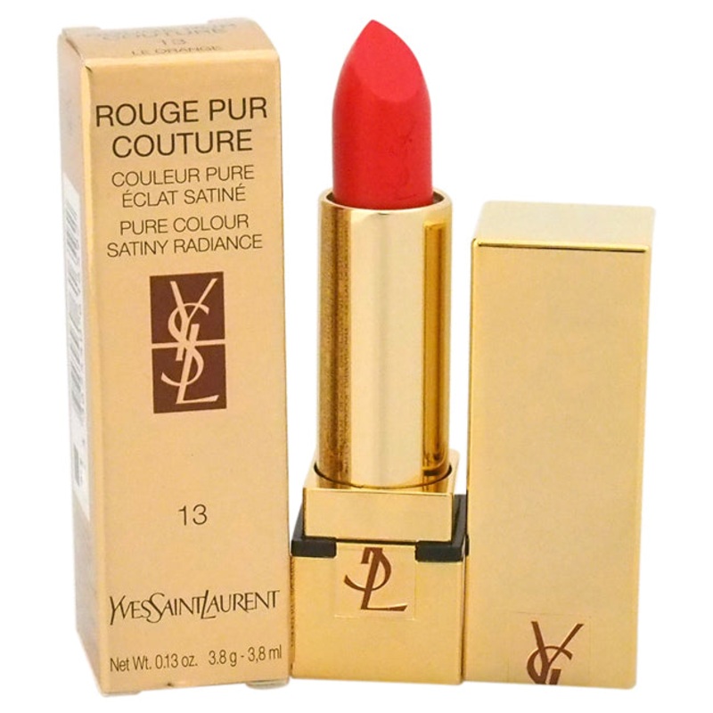 Yves Saint Laurent Rouge Pur Couture Pure Colour Satiny Radiance Lipstick - 13 Le Orange by Yves Saint Laurent for Women - 0.13 oz Lipstick