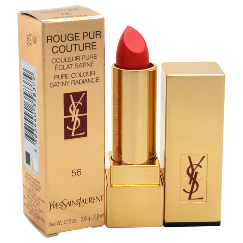 Yves Saint Laurent Rouge Pur Couture Pure Colour Satiny Radiance Lipstick - 56 Orange Indie by Yves Saint Laurent for Women - 0.13 oz Lipstick