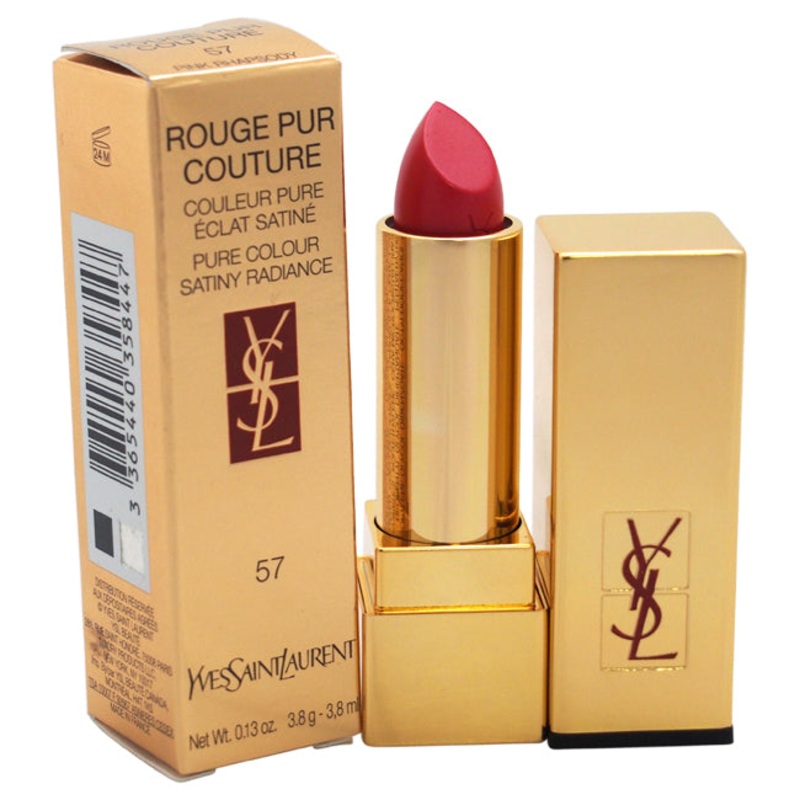 Yves Saint Laurent Rouge Pur Couture Pure Colour Satiny Radiance Lipstick - 57 Pink Rhapsody by Yves Saint Laurent for Women - 0.13 oz Lipstick