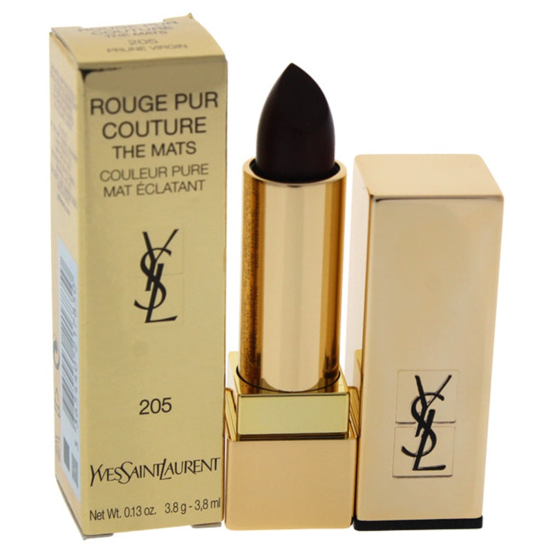 Yves Saint Laurent Rouge Pur Couture The Mats - 205 Prune Virgin by Yves Saint Laurent for Women - 0.13 oz Lipstick