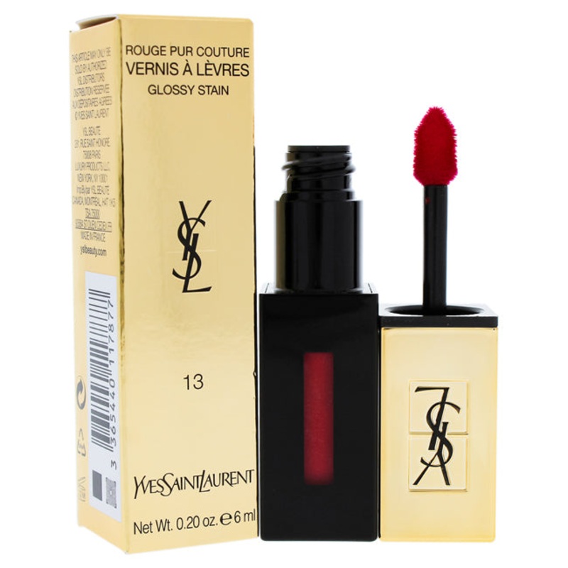 Yves Saint Laurent Rouge Pur Couture Vernis A Levres Glossy Stain - 13 Rose Tempura by Yves Saint Laurent for Women - 0.2 oz Lip Gloss