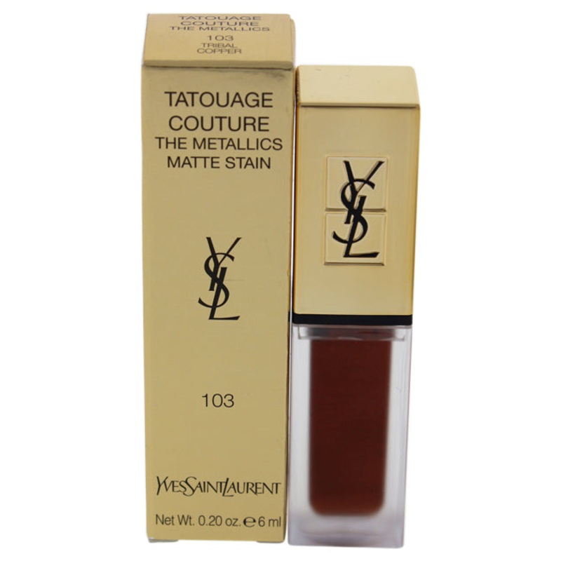 Yves Saint Laurent Tatouage Couture The Metallics Lip Gloss - 103 Tribal Copper by Yves Saint Laurent for Women - 0.20 oz Lip Gloss