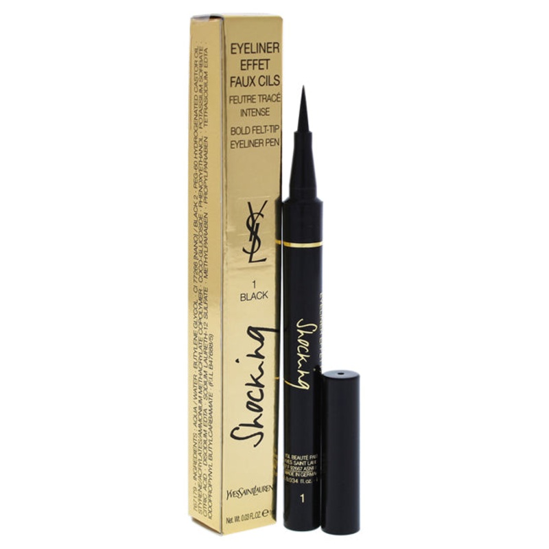 Yves Saint Laurent Shocking Eyeliner Effet Faux Cils Bold Felt -Tip Eyeliner Pen - 1 Black by Yves Saint Laurent for Women - 0.03 oz Eyeliner