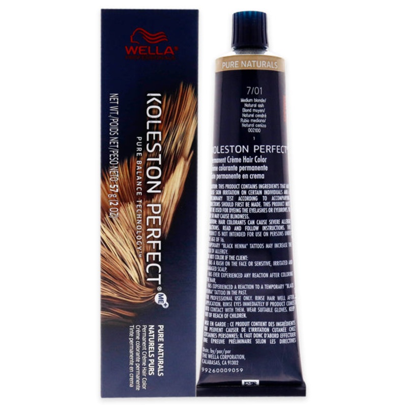 Wella Koleston Perfect Permanent Creme Hair Color - 7 01 Medium Blonde-Natural Ash by Wella for Unisex - 2 oz Hair Color