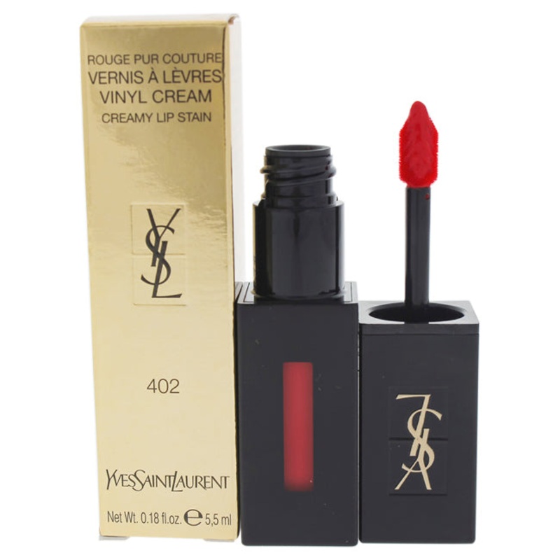 Yves Saint Laurent Vernis a Levres Vinyl Cream Lip Stain - 402 Rouge Remix by Yves Saint Laurent for Women - 0.18 oz Lip Gloss